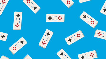 seamless pattern endless with game console vector image