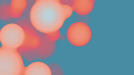 abstract 3d fluid metaball shape with colorful vector image