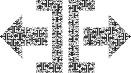 Divide horizontal direction recursive composition vector