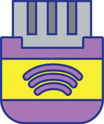 full color usb memory technology to save data vector image