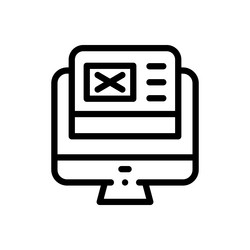 interface icon thin linear style design isolated vector image