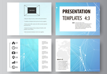 Set of business templates for presentation slides vector