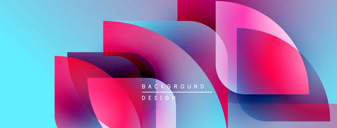 abstract geometric shapes overlap creating vector image
