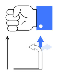 decision-making pathways navigating change vector image