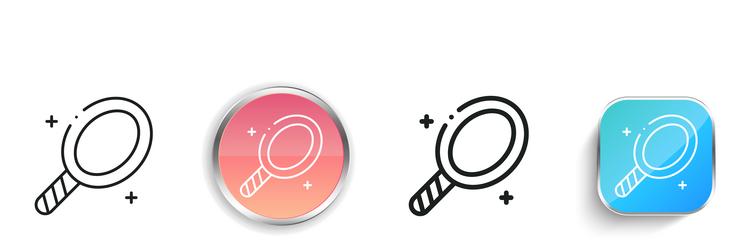 hand mirror icon thin linear regular and button vector image