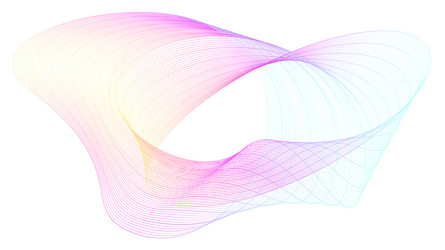 abstract composition with twisted colored lines vector image