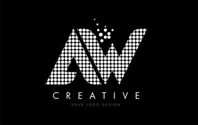 Aw logo letter design with modern creative Vector Image