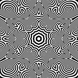 Black and white geometric pattern abstract vector