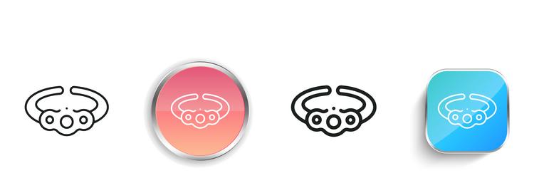bracelet icon thin linear regular and button vector image