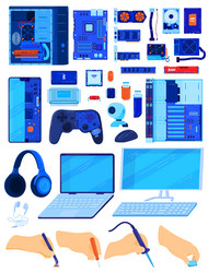 computer components database hardware vector image
