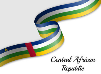 Central African Republic Flag Ribbon Banner vector