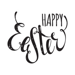 Happy easter hand lettering Royalty Free Vector Image