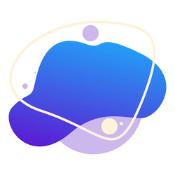 abstract fluid shape with gradient and line art vector image