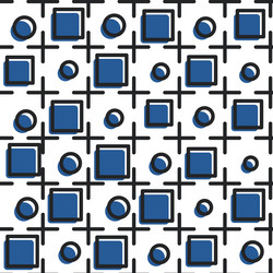 circles and squares alternating pattern vector image