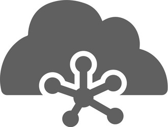 Cloud connection sharing web icon gray color vector