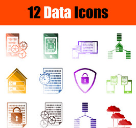 Data icon set vector