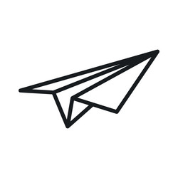 messaging paper plane icon ideal vector image
