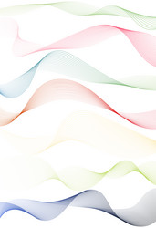abstract set colorful wave element for design vector image