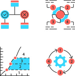 Diagram concepts color icons set decision vector