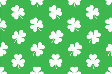seamless pattern with shamrocks vector image