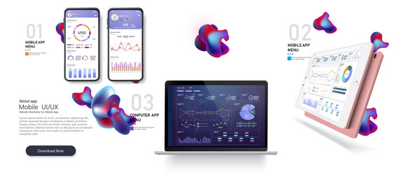 web site template forex market binary option vector image