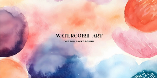 abstract watercolor art background with blobs vector image