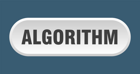 algorithm button rounded sign on white background vector image