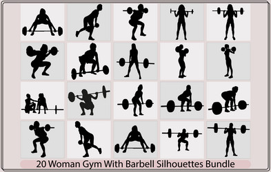 Weightlifter Lifts Big Barbellsquats With Weight Vector Image