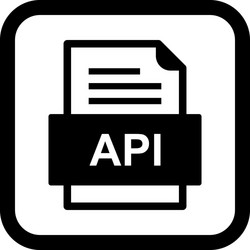 Api file document icon vector