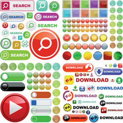 web buttons vector image