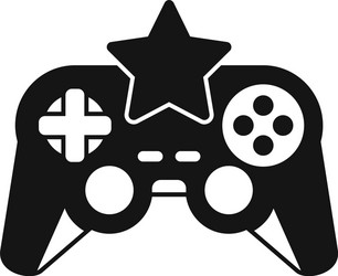 star video game joystick icon simple style vector