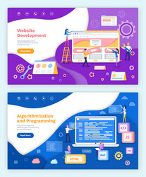 Website development algorithmization programming vector