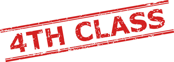4th class seal with distress texture and double vector