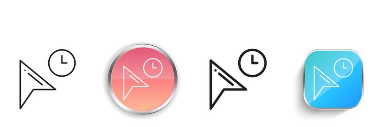 cursor icon thin linear regular and button style vector image