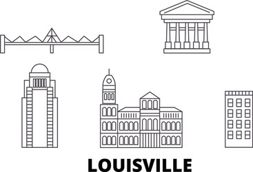 Louisville Skyline Travel Set vector