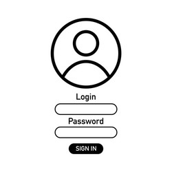 modern with ui login interface icons vector image