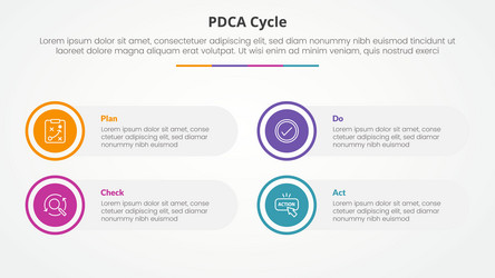 PDCA Cycle Framework - Plan Do Check Act Vector Image