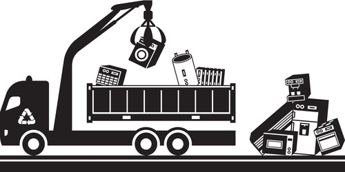 Recycling of household appliances vector