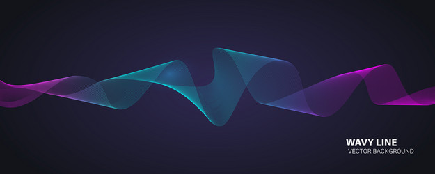 dynamic flowing waves twisted lines isolated vector image