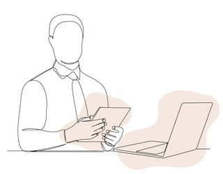 man running sketch continuous line drawing vector image