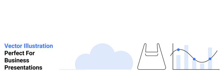 cloud and data analytics concept with graph vector image