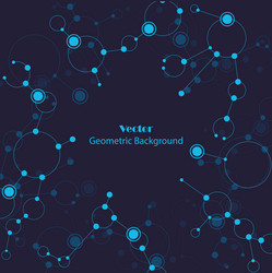 geometric pattern with connected lines and dots vector image