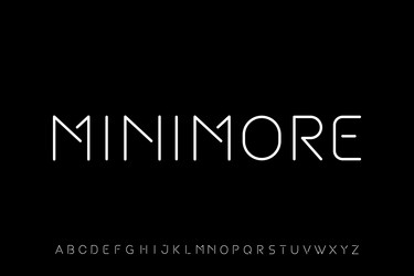 Modern Playful Outline Display Font Royalty Free Vector