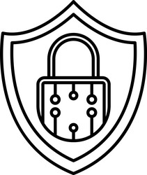 secure connection line icon design vector image