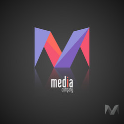 Abstract multimedia logo design Royalty Free Vector Image