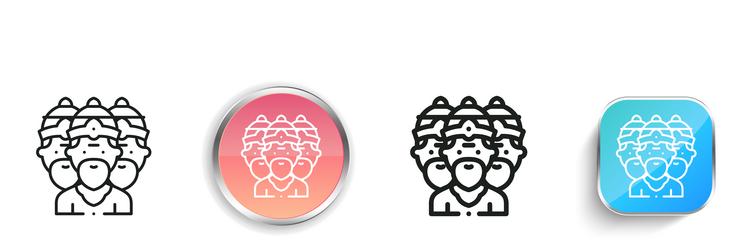 brahma icon thin linear regular and button style vector image