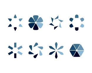 collection loading bar status icon set of loaded vector image