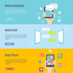 Element set of mobile concept icon in flat design vector