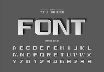 font paper cut and bold alphabet script design vector