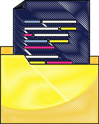 Grated folder file with programming code message vector